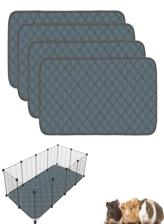 Mooydee 4 Pack Guinea Pig Cage Liners Washable Guinea Pig Bedding Super Absorbent | Waterproof | Non Slip| Reusable Guinea Pig Pee Pads for Small Animals Cages Rabbit Hamster Rat - 48" x 24" - Image 1